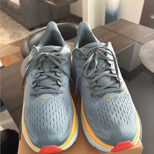 Hoka Men's Athletic Shoes - Gray and Yellow